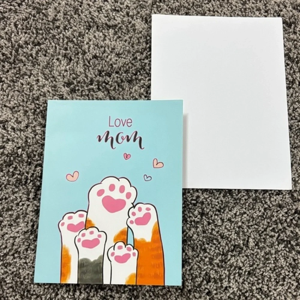 “Love Mom” Cat Pop-Up 3D Card